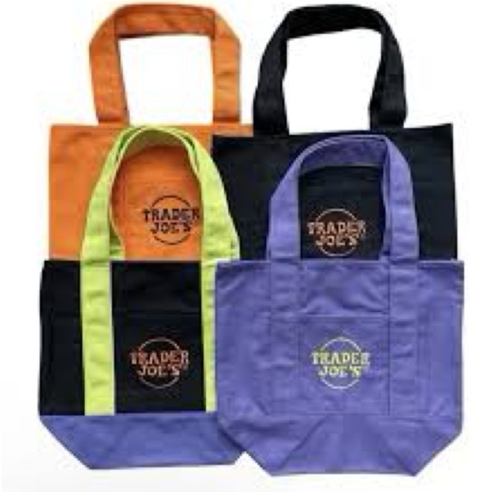 Trader Joe's Purple mini trick or treat Tote Bag - Picture 2 of 2